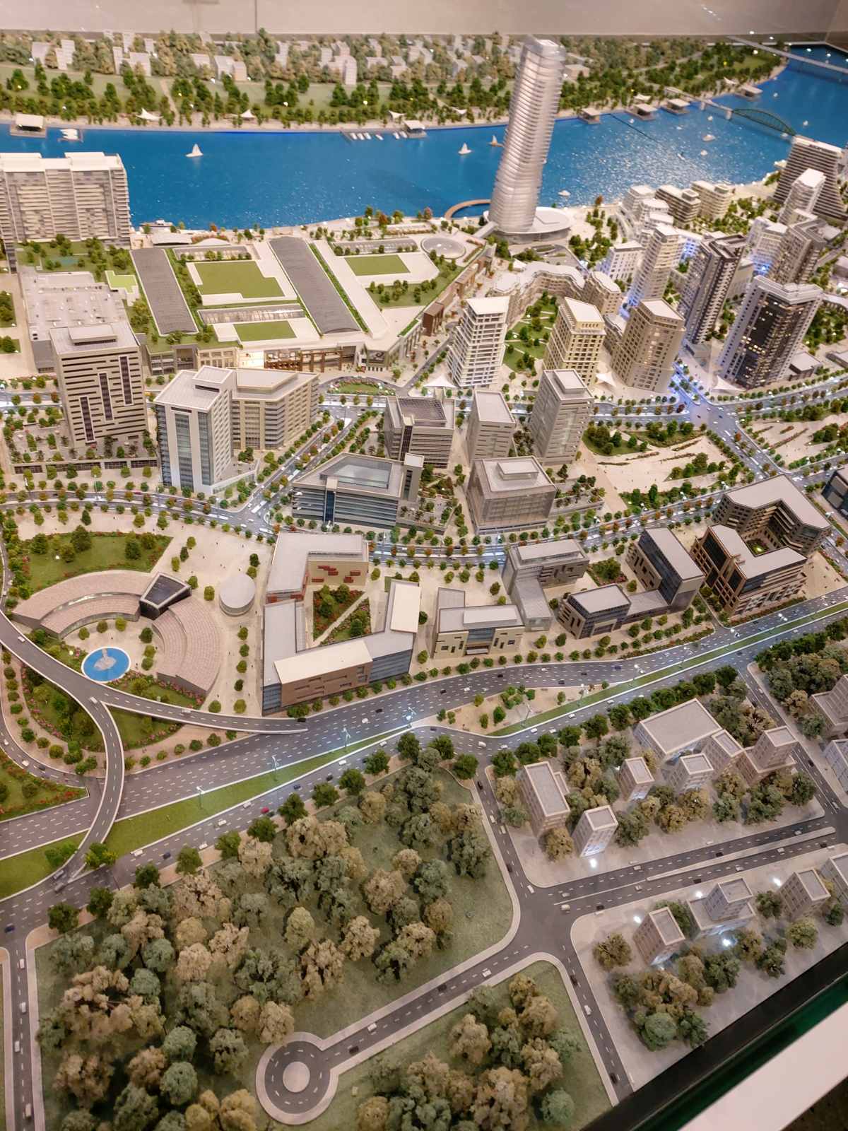Model of the newly construced Belgrade Waterfront Model of the newly construced Belgrade Waterfront