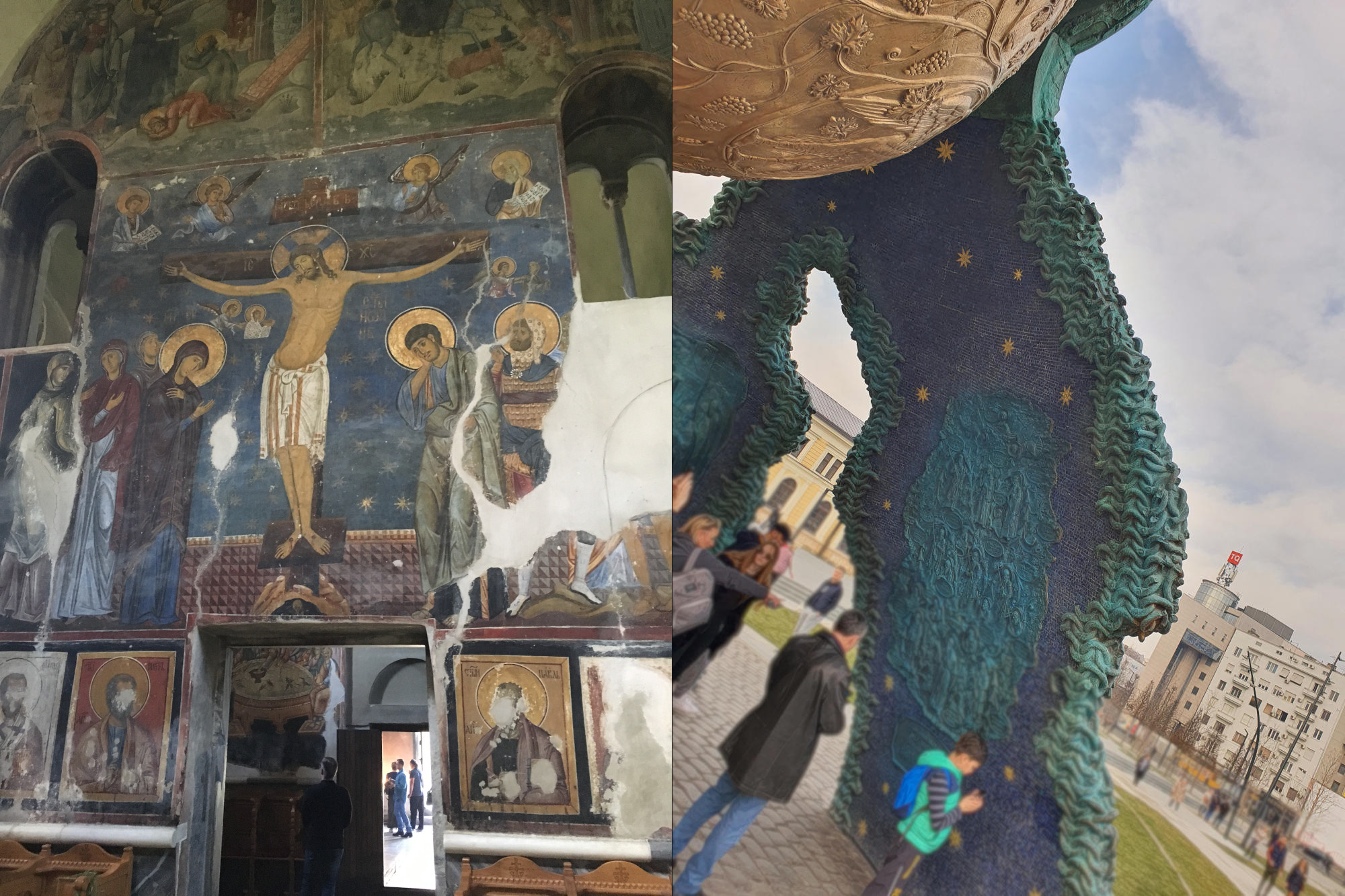 Studeničko raspeće na vizantijsko-plavoj pozadini Studeničko raspeće na vizantijsko-plavoj pozadini