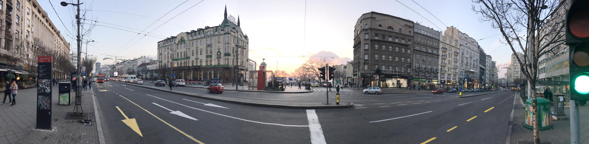 Panoramic view on Terazije Panoramic view on Terazije