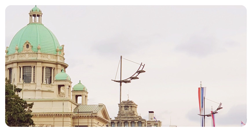 Nikola Pašić square National Assembly of Serbia and the Main Post Office