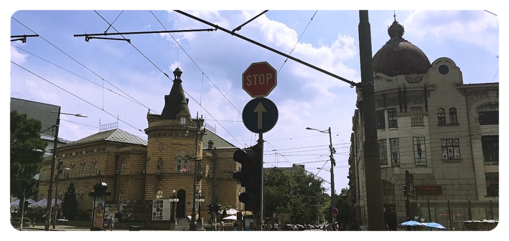Resavska street Crossroad Resavska st. and Kralja Milana st., buildings of the Officers' Club (SKC) and the Officers' Cooperative