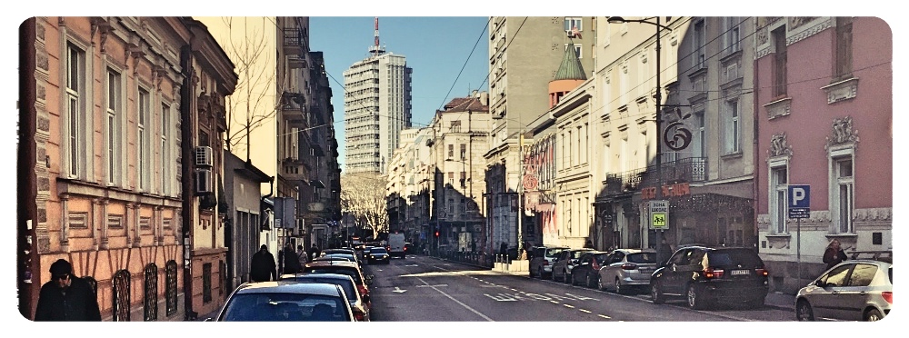 Svetogorska street A view on Svetogorska street and Politika tower