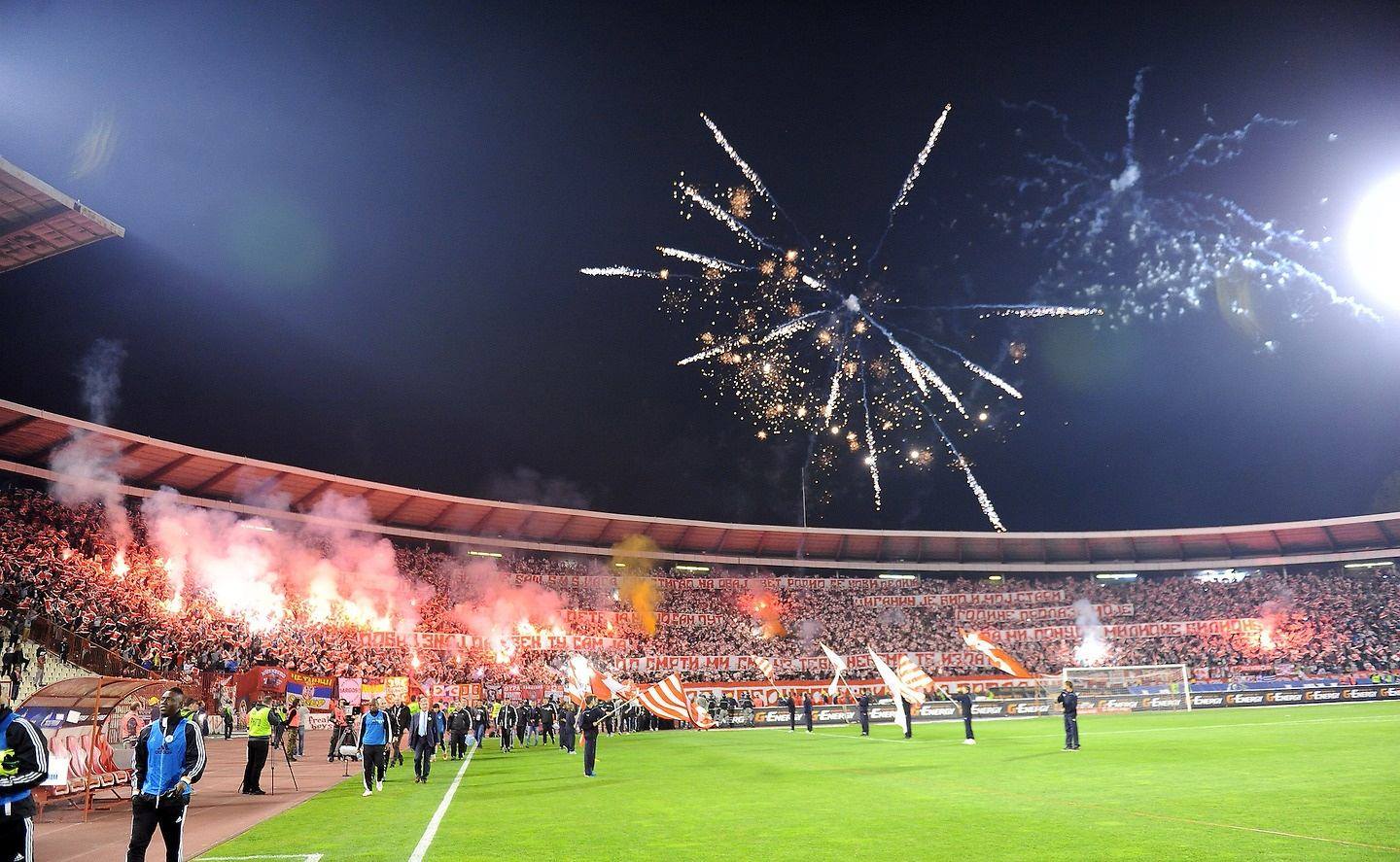 Football Derby Crvena Zvezda - Partizan at Rajko Mitić Stadium