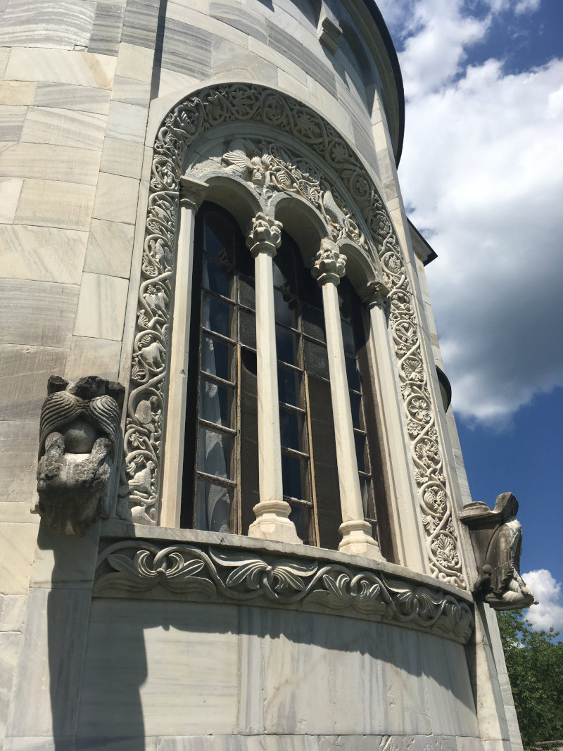 Studenica monastery triple arcade on the eastern side apse Studenica monastery triple arcade on the eastern side apse